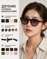 Lunettes de soleil vintage noires géométriques en acétate UV400 anti-radiation unisexe rétro carrées avec verres dégradés blancs et marron – Usine OEM/ODM