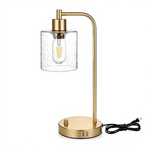 Lampe de table dorée de luxe moderne et créative, avec logo personnalisé, OEM, en fer et verre, design USB, rechargeable 6000 mAh, intensité réglable - Product Image 4