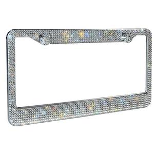 Bling Bling Hoge Kwaliteit Luxe Zinklegering Auto Kentekenplaathouder Afdekking voor Autodecoratie - Product Image 1