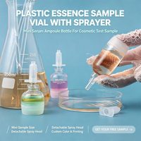Bouteille en plastique pour sérum, huile essentielle, OEM ODM personnalisée, 5ml 10ml 15ml, extrusion, pour emballage cosmétique et soins de la peau