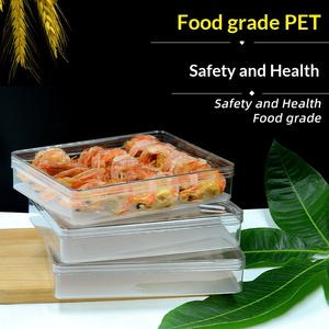 กล่องพลาสติกใสทรงสี่เหลี่ยม 550 มล. เกรดสำหรับอาหาร พร้อมฝาปิด สำหรับใส่กุ้ง อาหารทะเล ขนม ของขวัญ จัดแสดง และจัดเก็บ - Product Image 6