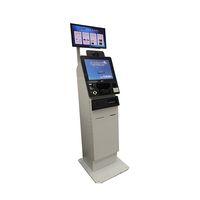Kiosque d'aéroport intelligent interactif de 19 pouces avec lecteur de carte d'identité pour imprimante A4 pour équipement de service de paiement en libre-service