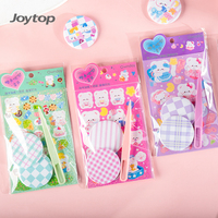 Joytop – Kit de bricolage pour enfants : autocollants en PET découpés à la forme, écologiques, avec logo de dessin animé, paillettes, 4 motifs, en gros