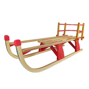 2024 <span class=keywords><strong>Luge</strong></span> en <span class=keywords><strong>bois</strong></span> de neige <span class=keywords><strong>pliante</strong></span> extérieure avec dossier pour enfants - Product Image 1