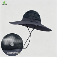 Wins Flying Verstellbare Gorras mit Gummi-Patch, Schnelltrocknende Strandkappe, Maßgefertigter Fischerhut mit Breiter Krempe und Kordel, Großhandel Bucket Hat