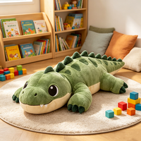 Peluche Dinosaure Allongé Personnalisable, Jouet en Peluche Lesté, Doux et Adorable, Conception OEM Personnalisée, Cadeau pour Enfants