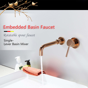 Grifo empotrado En cascada สี Oro <span class=keywords><strong>Rosa</strong></span> Para lavabos <span class=keywords><strong>de</strong></span> tocador - Product Image 2