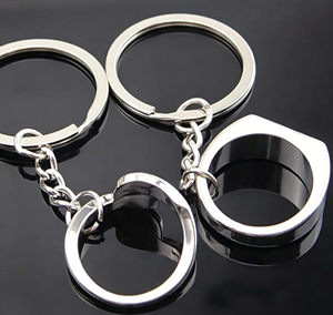 HR <b>Couple</b> Diamond <b>Ring</b> Shape Zinc Alloy Keychain-Luxury Fashion Gift for Both Men and Women Valentine's Day - Product Image 2