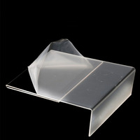 Présentoir de table en acrylique d'usine Support d'affichage de menu transparent en forme de L personnalisé