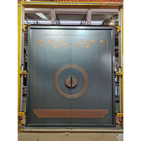 Porte extérieure en aluminium à battant, peinte au fluorocarbone, haute sécurité, pour balcon, design moderne, isolation thermique et phonique, certifiée AAMA