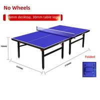 Table de ping-pong portable compacte pour la famille, utilisable en intérieur et en extérieur, pliable, gain de place, facile à installer, vente en gros