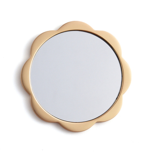 Portable Customized Scenery Flower Shape Single Side UV Printing Metal <b>Compact</b> Pocket <b>Mirror</b> - Product Image 2