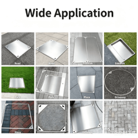 Plaque de fond galvanisée, couvercle de trappe dissimulé en acier inoxydable pour sol de villa, renforcement du béton, anti-corrosion, pavage en carrelage