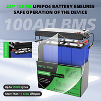 Stock US EU Batterie LiFePO4 24V 100Ah 4P2S 20.48kWh R pour VR/Camping-car Solaire Hors Réseau Batteries Lithium-ion Pack Batterie Lifepo4