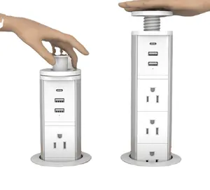 kitchen socket pop up USB fast charging desktop switch socket with usb outlet