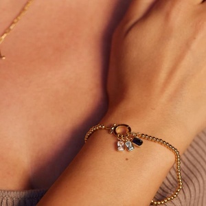 Custom Beaded <b>Charm</b> <b>Bracelets</b> Jewelry Dainty Buckle 18K Gold Plated 925 Sterling <b>Silver</b> Zircon Trendy for Women - Product Image 3