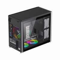 Boîtier d'ordinateur de jeu vertical GAMEMAX Spark X2 Mid Tower Micro ATX, construction en acier, couleur blanche, ventilateur de 12 cm, support pour 2 HDD + 2 SSD