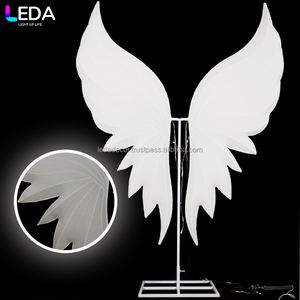 LEDA Glowing Gold Metal Angel Wings Colorful Fantasy LED <b>Light</b> Stage <b>Light</b> Decoration <b>Wedding</b> Party Background - Product Image 2
