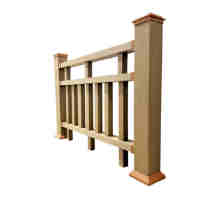 Système de main courante moderne en composite bois-plastique (WPC) pour balcon et escalier, extérieur, ignifuge, résistant aux UV, antirouille, facile à assembler