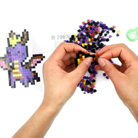Bajo MOQ hecho a mano chico educativo llavero juguete DIY bloques de construcción dragón rompecabezas