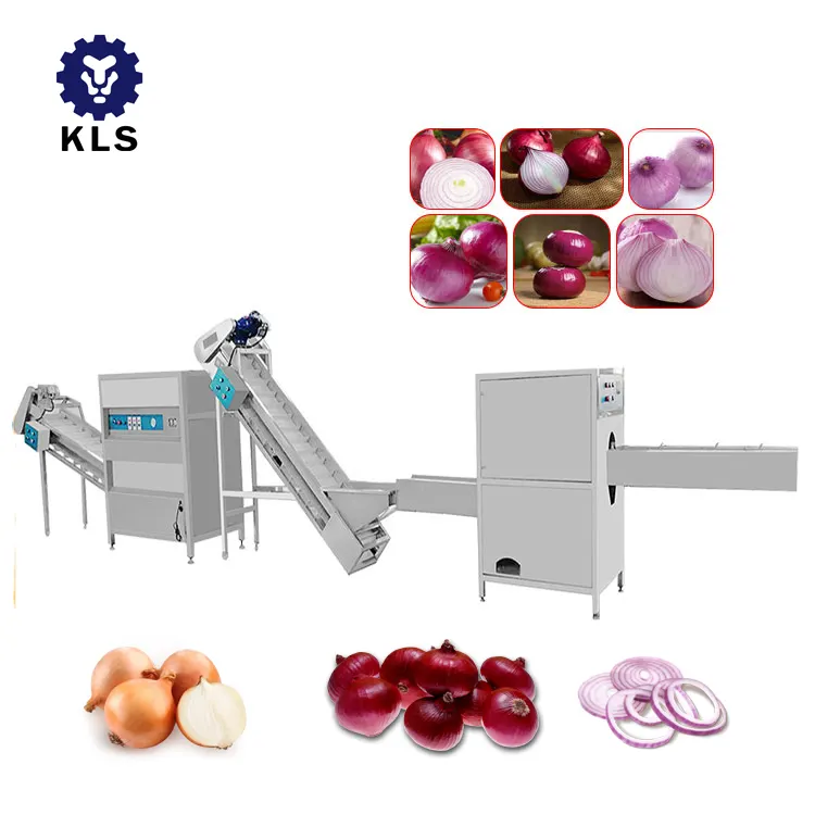 KLS soğan soyma ve kesme makinesi küçük soğan soyma makinesi
