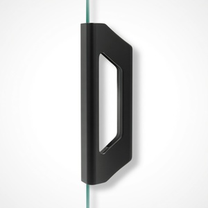 Poignée de tirage pour porte coulissante en verre en aluminium 150 mm Noir <span class=keywords><strong>Anthracite</strong></span> Design Moderne pour cloison de bureau en verre Vente en gros OEM - Product Image 1