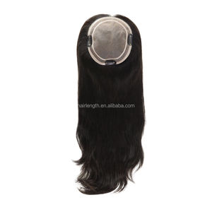 Prótesis Capilar Femenina de 18 Pulgadas de Largo, Cabello Brasileño, Base Mono con Tres Clips, para Mujeres con Calvicie - Product Image 6