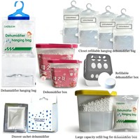 Boîte de déshumidification domestique, absorption d'humidité, grande capacité, sachet rechargeable, déshumidificateur en sachet et boîte pour salle de bain