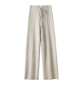 <span class=keywords><strong>Pantalon</strong></span> large en cachemire pour <span class=keywords><strong>femme</strong></span>, coupe élastique, longueur cheville, avec ceinture, idéal pour l'hiver - Product Image 4