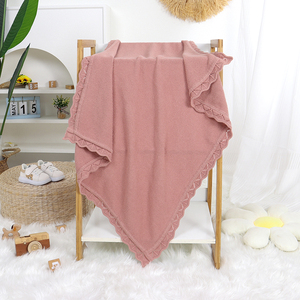 Top Ranking Mimixiong Cotton Knitted Newborn <strong>Baby</strong> Blankets Breathable Personalized Embroidery Swaddle <strong>Bedding</strong> Blanket - Product Image 3