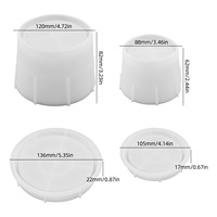 CARATTE Moule en silicone pour bougie, pot de fleur, boîte cadeau, conteneur, résine, bricolage