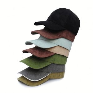 Hat Manufacturers Wholesale Men Plain 6 Panel Suede Hats Customized Satin <b>Lined</b> Sports Running Baseball Caps - Product Image 6