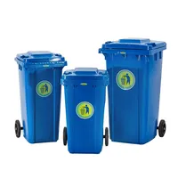 プラスチック製の屋外ウィリービン240リットルの緑色のゴミ箱ゴミ箱