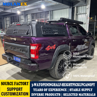 MOLANEX Couvercle de benne manuel semi-élevé à verrouillage pour pick-up F-150/Sierra/GMC, installation sans perçage