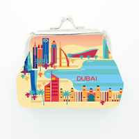 Mini sac porte-monnaie souvenir touristique de Dubaï avec impression de logo personnalisé porte-monnaie de Dubaï
