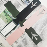 Étiquette de bagage personnalisée en cuir PU pour compagnies aériennes, avec étiquette vierge, étiquette de valise tendance, étiquette d'identification pour accessoires – Offre Spéciale