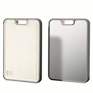 Planche à découper en titane pur de haute qualité, double face, planche à découper en titane double face, paille de blé, résistante aux rayures - Product Image 5