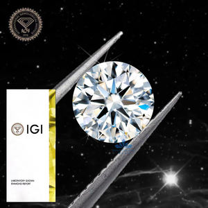 Diamante Sintético Certificado IGI, Corte Brillante Redondo, Relleno con HPHT CVD, Color D J&C, 0.3CT 0.5CT 0.8CT 1CT, VVS VS1, Creado en Laboratorio - Product Image 1