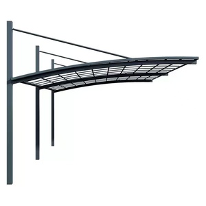 Abri de voiture en métal enduit de PVC imperméable, cadre en fibre de verre durable, tente de garage, pergola pliable de luxe pour <span class=keywords><strong>voitures</strong></span>, patio, voile en polycarbonate - Product Image 5