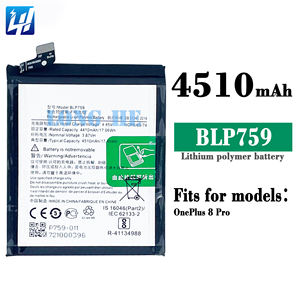 Baterai Lithium cell polymer BLP759 3.8V 4510mAh untuk OnePlus 8 Pro kapasitas nyata baterai dapat diganti - Product Image 6