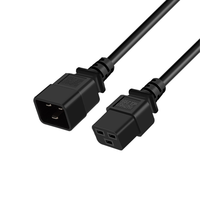 Câble d'extension d'alimentation XUZHAO, longueur personnalisée, 16A 250V, IEC C19 C20, protection IP20, matériau PVC cuivre, industriel