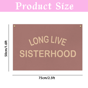 2.5*1.6 FT LONG LIVE SISTERHOOD High Quality Custom Canvas <b>Flag</b> for Decorate - Product Image 2