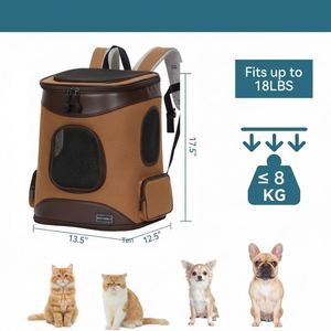 Custom Logo <b>Lightweight</b> 600D Oxford Cloth Pet Carrier <b>Backpack</b> Breathable Polyester Zipper Closure All Seasons Dog Cat Bag - Product Image 6