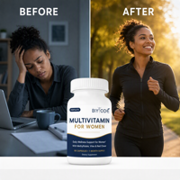 Multivitamines OEM pour femmes en capsules, 90 gélules végétales, méthylfolate, Vitex, formule personnalisée, fabricant Afrique de l'Ouest pour femmes