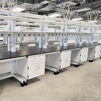 Mesa de Laboratorio Químico y Físico para Hospital y Escuela Cartmay, Banco de Trabajo de Laboratorio con Estante para Reactivos