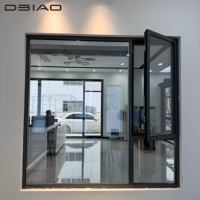 Ventana Moderna de Alto Rendimiento Insonorizada con Apertura Abatible hacia Afuera, Grosor de Hoja de 78 mm y Cara Visible Ultra Delgada de 49 mm