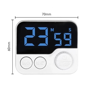 EMAF简约番茄时尚烹饪磁铁厨房迷你数字倒计时小硬币操作淋浴定时器带发光二极管显示器 - Product Image 2