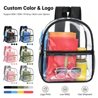 Petit sac à dos transparent pratique et approuvé pour les concerts scolaires, le travail et les stades.