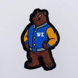 【人気商品】衣類用 特大 カスタムロゴ タオル刺繍 シェニール織 クマ 動物ワッペン アイロン接着 ヒートプレス カスタムシェニールワッペン - Product Image 2