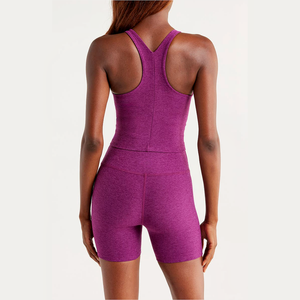 Women's Sport Top & <b>Leggings</b> 2-Piece Yoga Set Crop Tank & Soft Stretchy Soft Solid Color Fitness Wear Plus Size <b>Lady</b> Outfit - Product Image 2